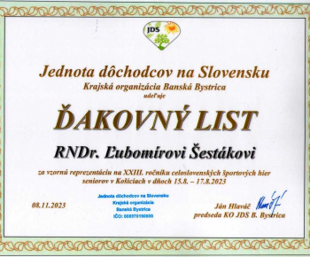8.11.2023 Mesiac úcty k starším v KO JDS.