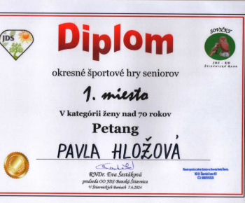 7.6.2024 Okresné športové hry seniorov - výsledky.