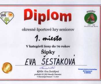 7.6.2024 Okresné športové hry seniorov - výsledky.