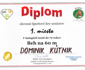 7.6.2024 Okresné športové hry seniorov - výsledky.