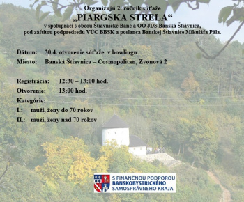 Pozvánka na PIARGSKU STRELU 2.ročník - bowling.