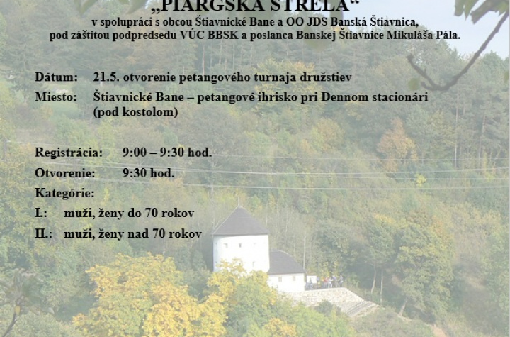 21.5.2025 PIARGSKA STRELA - Pozvánka na petangový turnaj družstiev.
